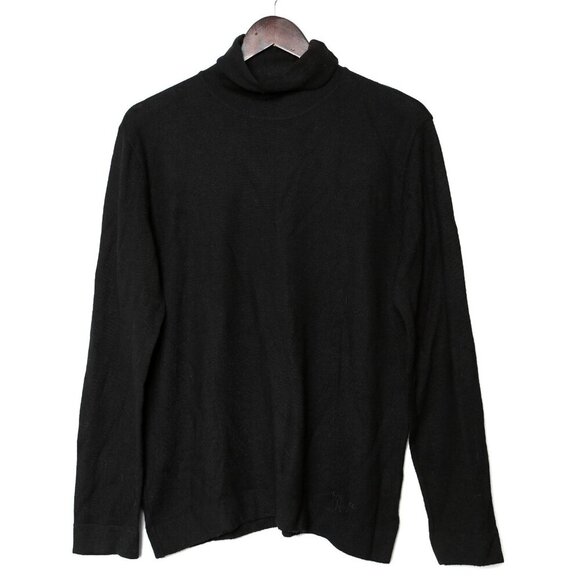 Vintage Gianfranco Ferré Forma Wool Blend Turtleneck Sweater Black Designer - Picture 2 of 7